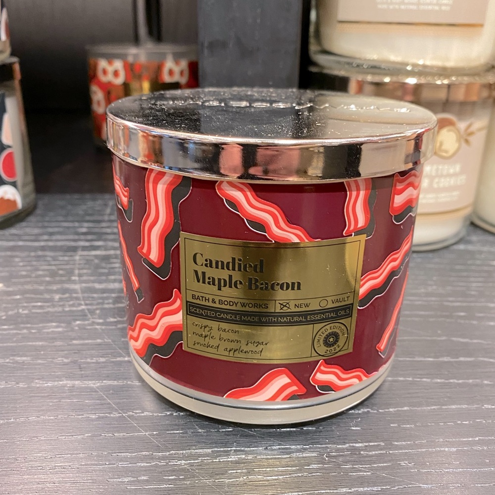 Bath and Bodyworks candied maple bacon.